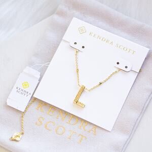 Kendra Scott Letter L Pendant Necklace in Gold